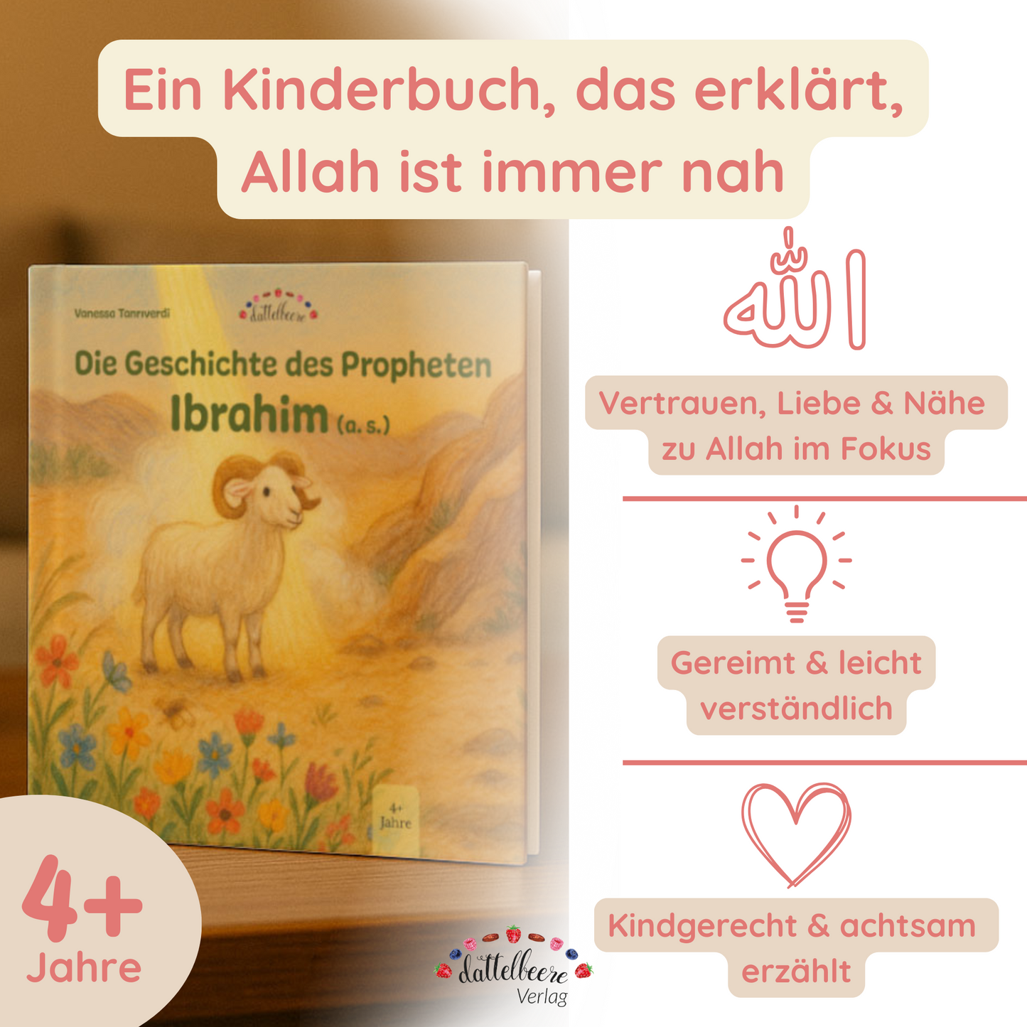 Islamisches Kinderbuch über Ibrahim (a. s.) ab 4 Jahren – liebevoll, gereimt, mit Allah im Mittelpunkt