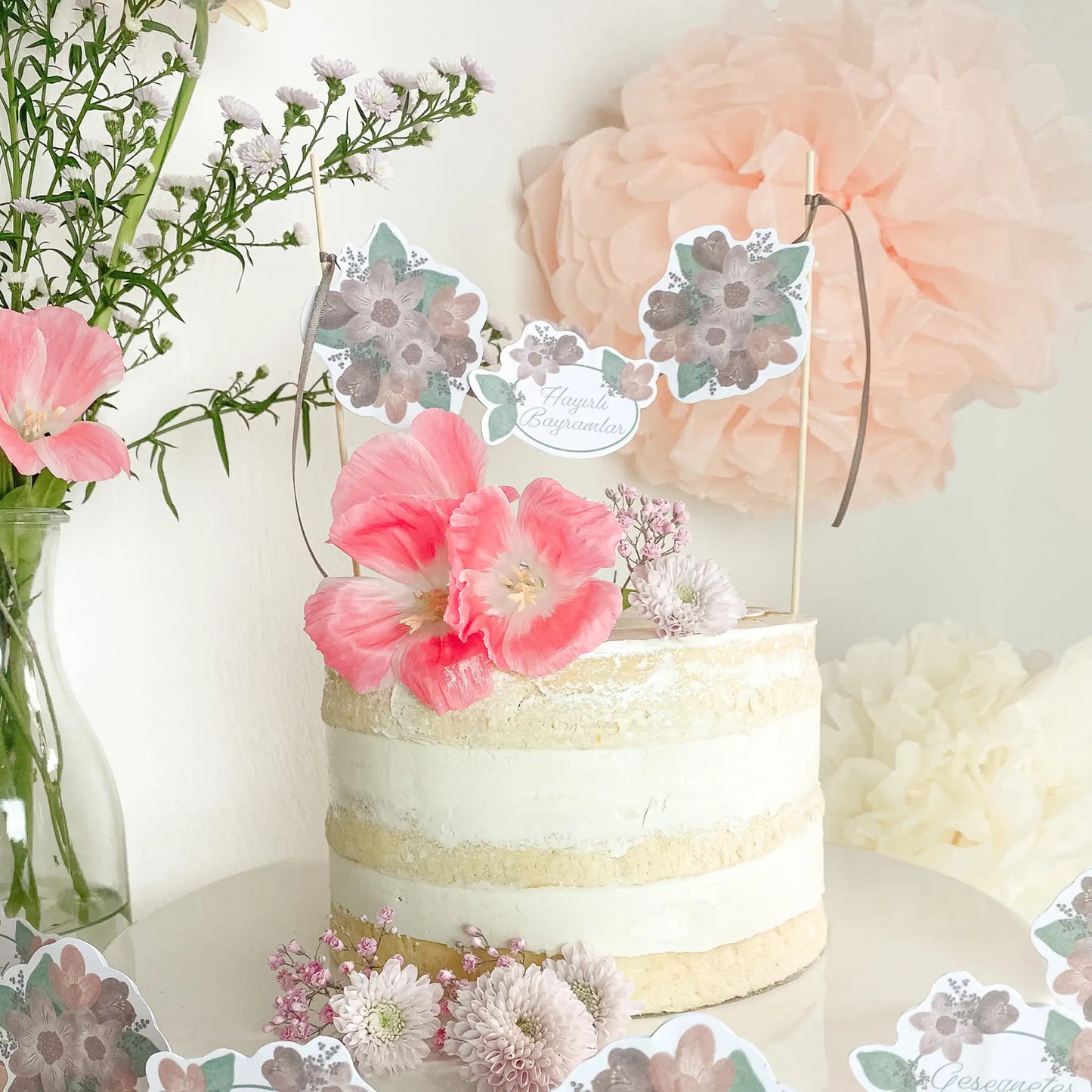 Caketopper "Blumige Festtage"