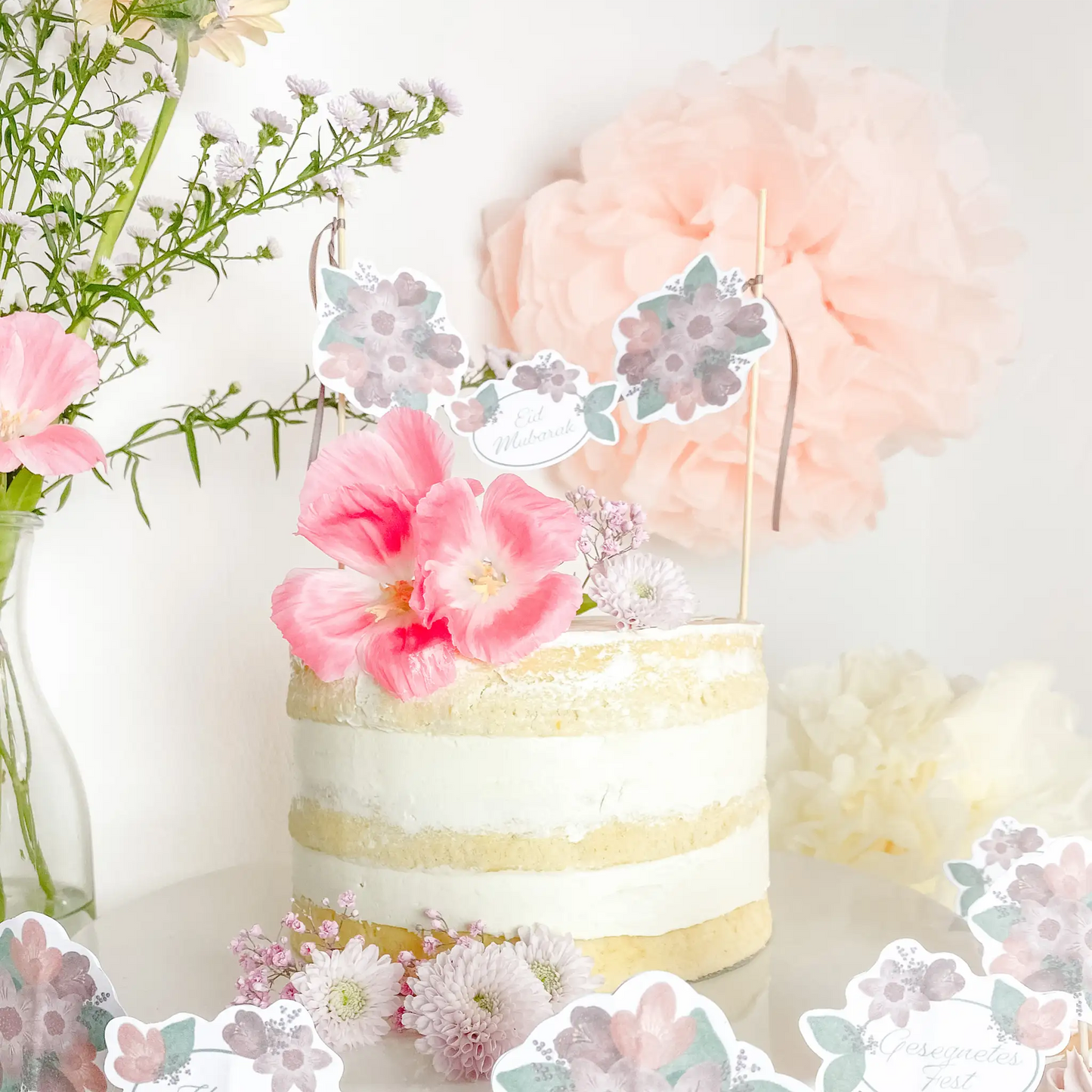 Caketopper "Blumige Festtage"