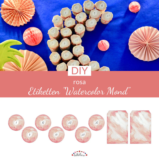 Etiketten "Watercolor Mond"