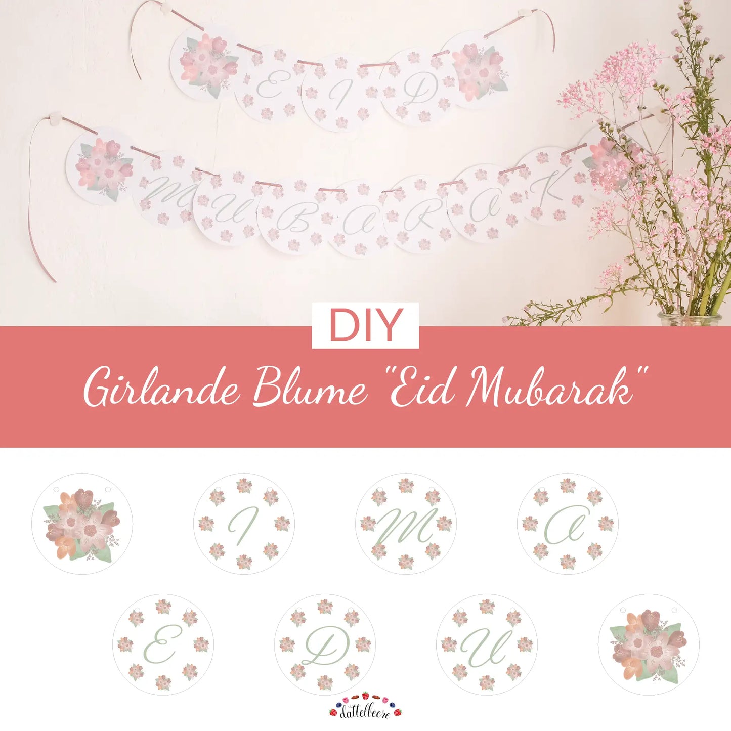 Girlande Blume "Eid Mubarak"