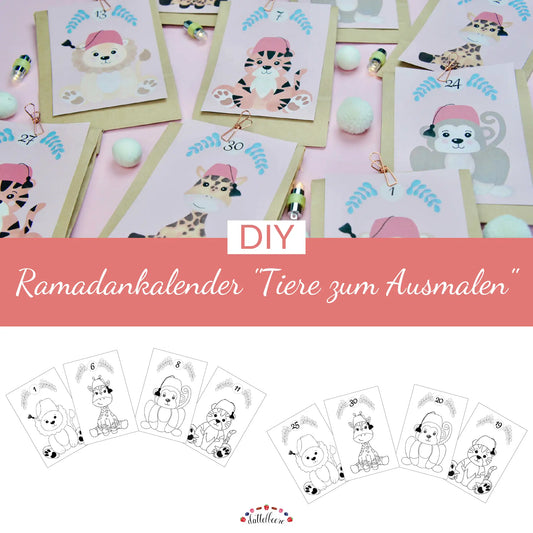 Ramadankalender "Tiere zum Ausmalen"