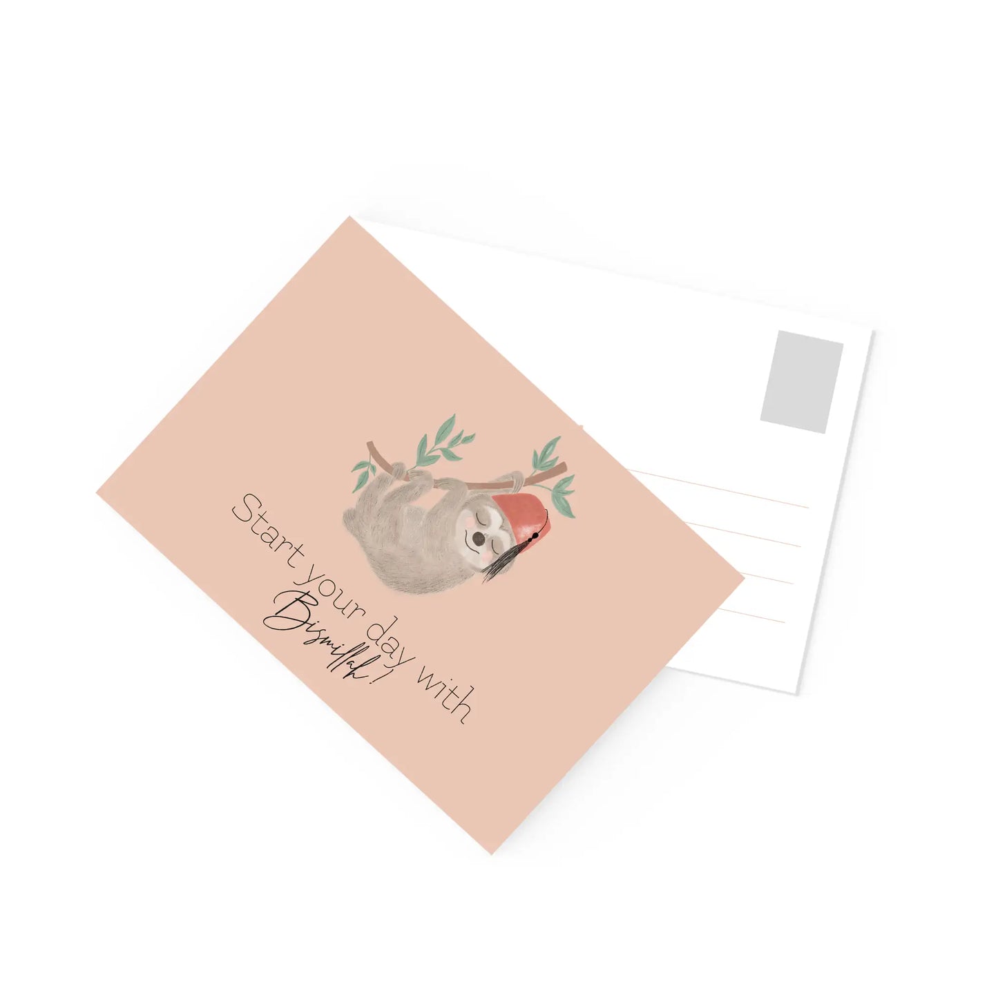 Postkarte "Faultier" (Bismillah)