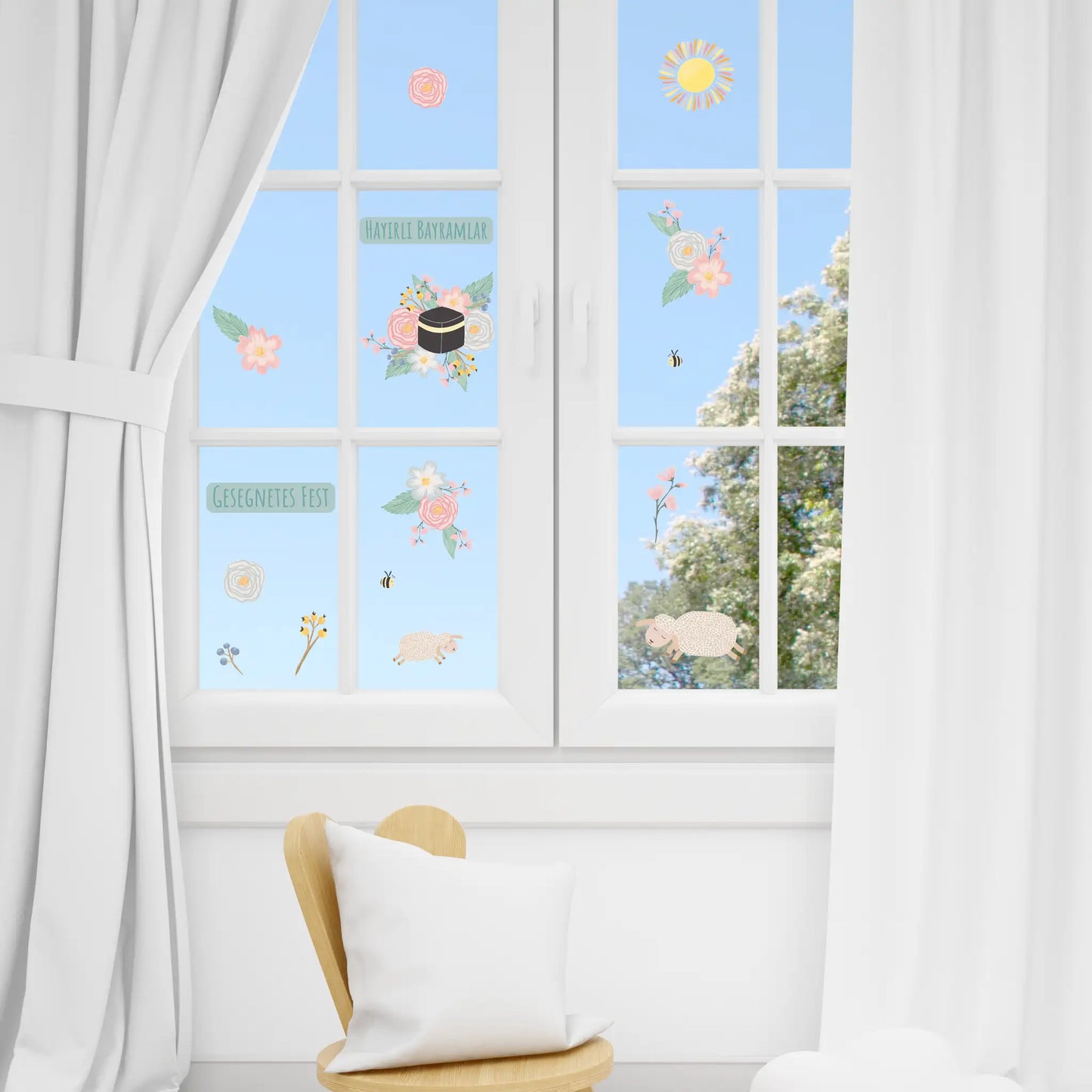 Selbstklebende Fensterbilder „Opferfest“