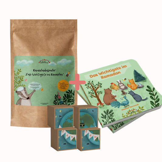 🌙 Ramadan-Paket "Das Wichtigste im Ramadan": Kinderbuch + Ramadankalender