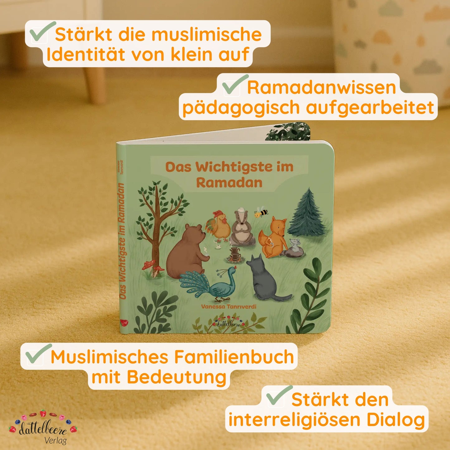 Kinderbuch „Das Wichtigste im Ramadan“ – muslimisches Familienbuch, stärkt Identität und erklärt den Fastenmonat.