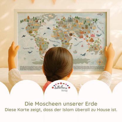 Poster "Weltkarte der Moscheen"