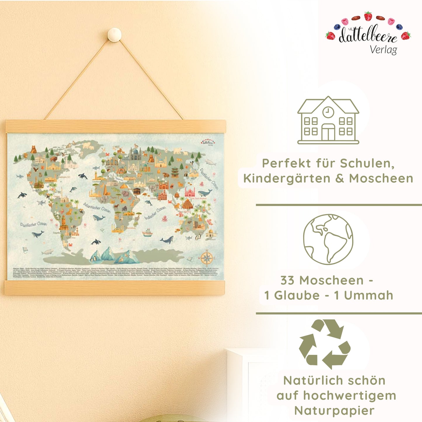 Poster "Weltkarte der Moscheen"